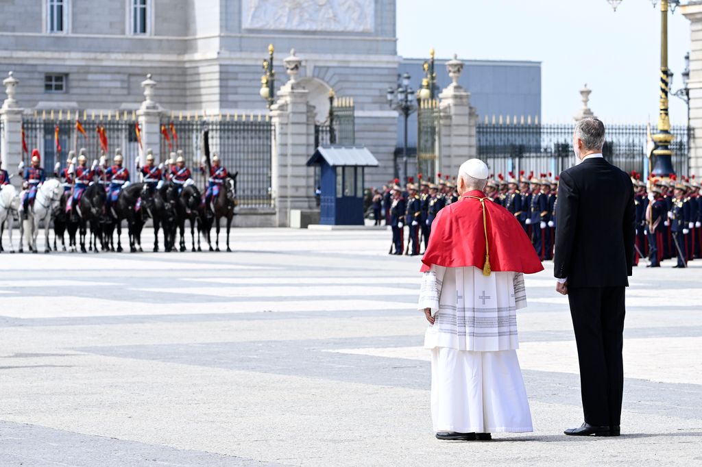 El Palacio Real recibe al Papa con todos los honores