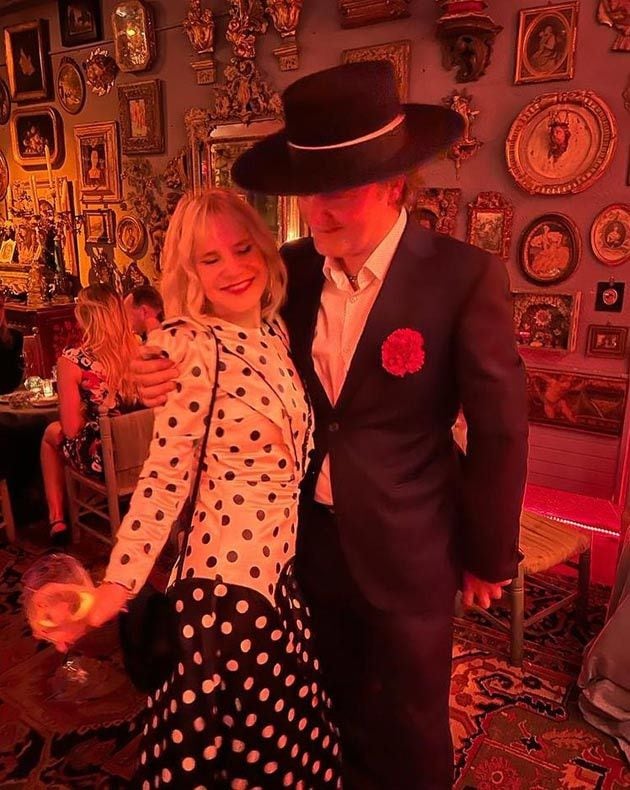 Eugenia Martínez de Irujo con un vestido de lunares