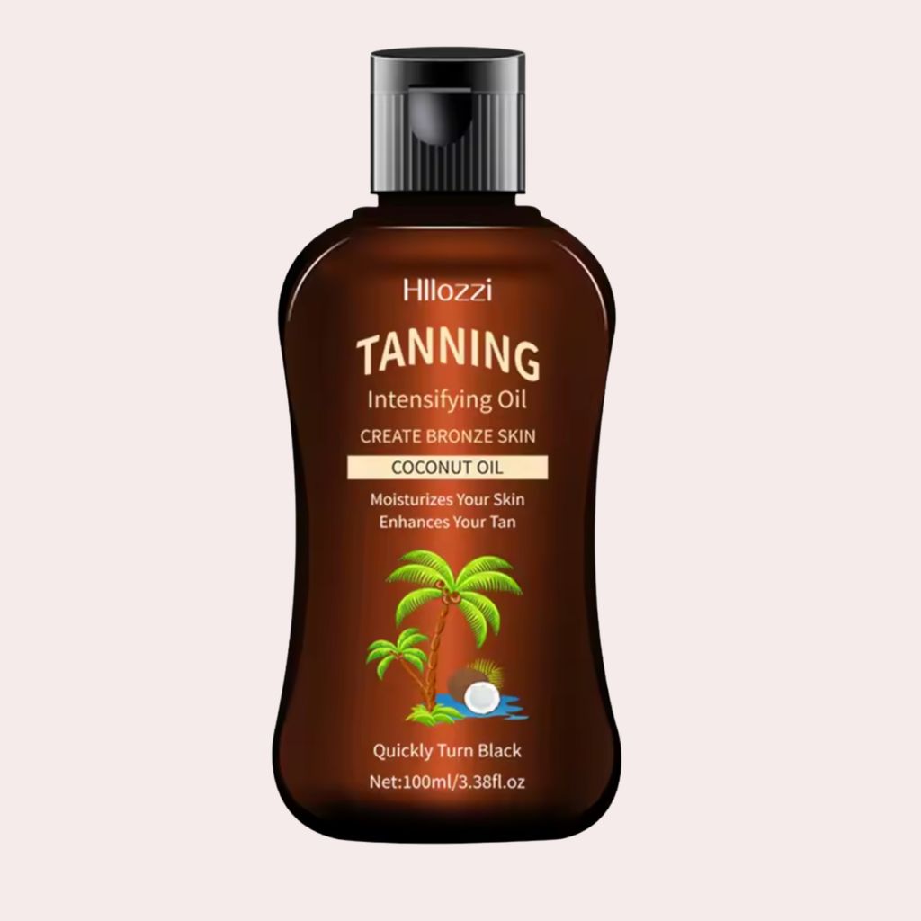 Aceite bronceador intensificador de coco de Hillozi