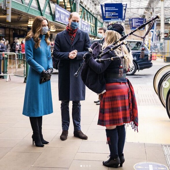 Los Duques de Cambridge visitando Edimburgo