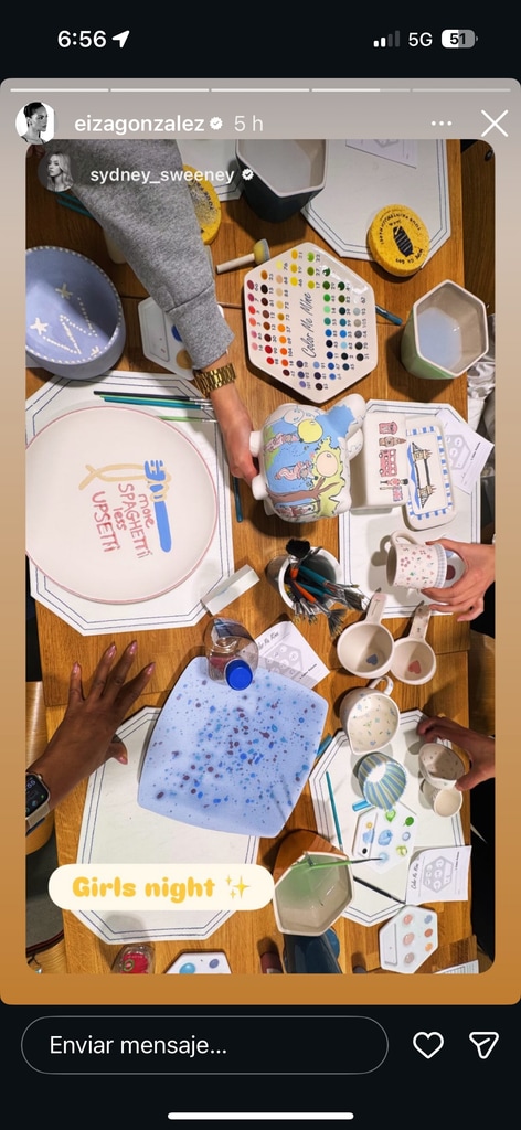 Eiza González presumió su 'noche de chicas' con Sydney Sweeney.