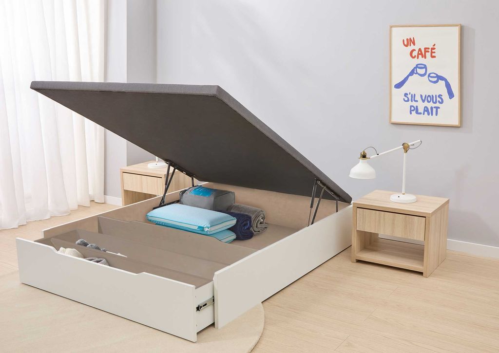 Cama con canapé abatible