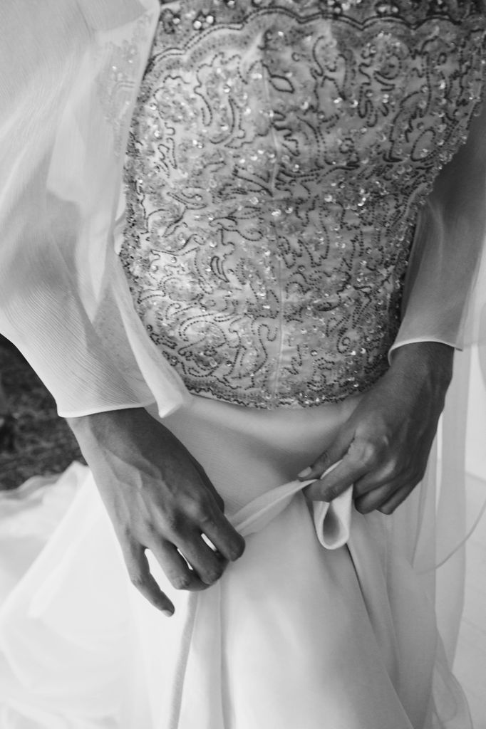 Vestido de novia con corsé joya