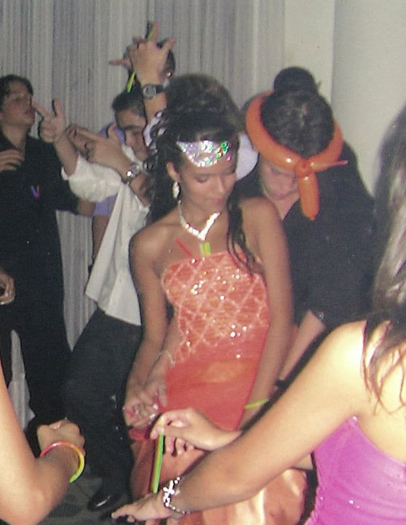 Durante la fiesta, no dejó de bailar