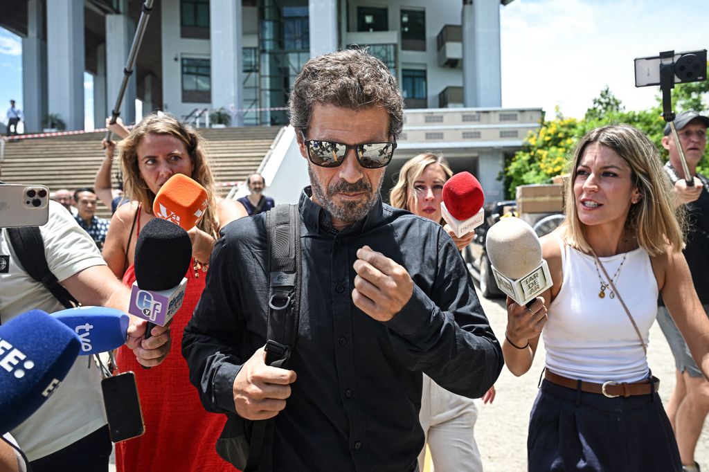 El actor Rodolfo Sancho tras conocer la sentencia de cadena perpetua de Daniel Sancho por el crimen de Edwin Arrieta. 29 de agosto de 2024 