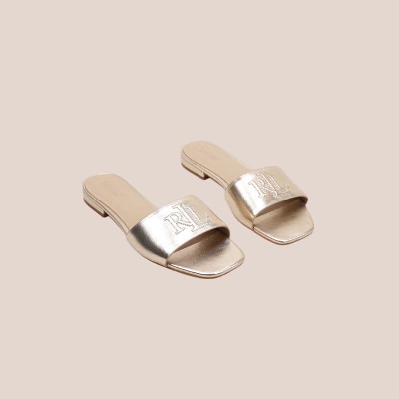 sandalias planas metalizadas