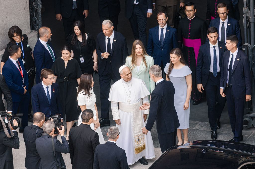 Teresa Urquijo en la misa del Papa León XIV en Cibeles, Madrid, 2026.