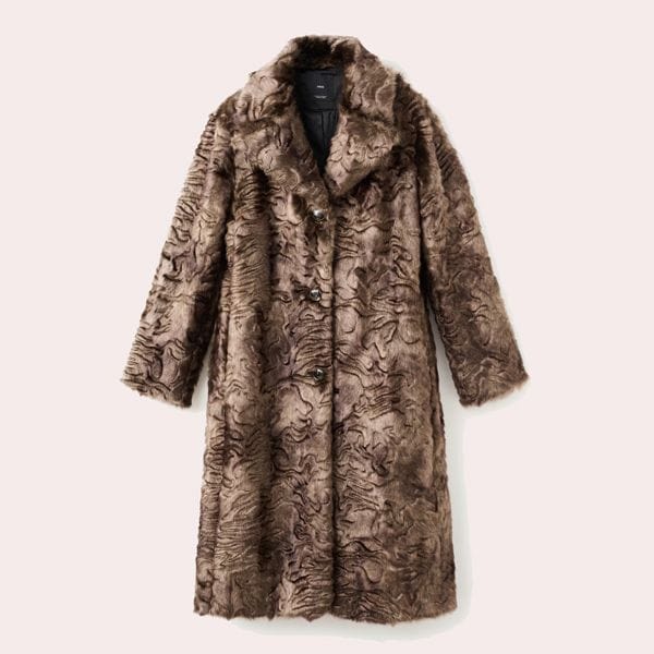 Abrigo efecto pelo textura