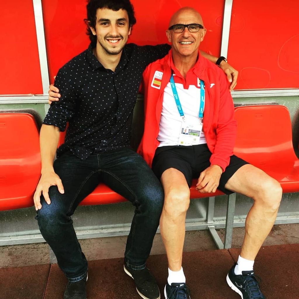 Luis de la Fuente con hijo
