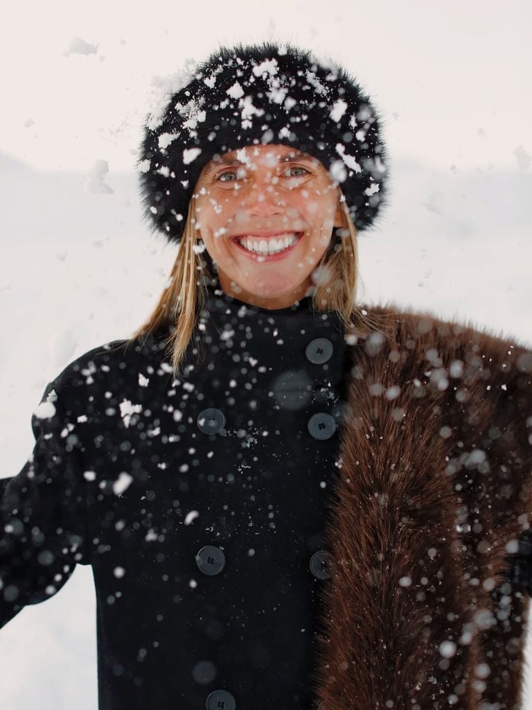 Lucía Bárcena en una escapada familiar a Baqueira.