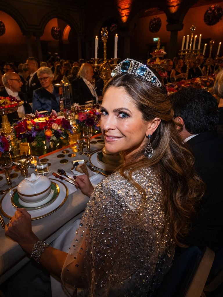 Magdalena de Suecia en la cena de gala de los Premios Nobel 2025