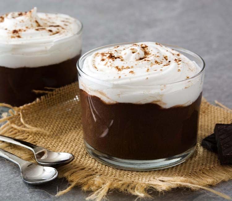 'Mousse' de chocolate negro y café