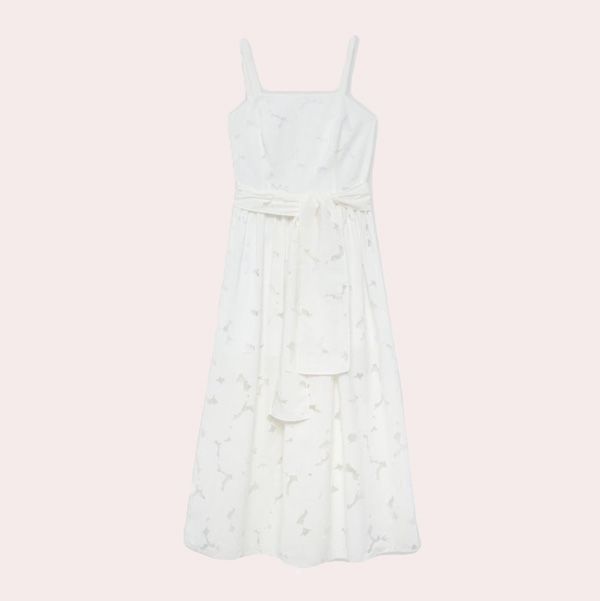 Vestido tirantes devoré con estampado floral de mujer