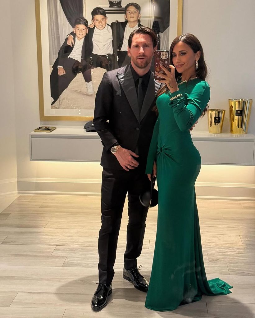 Lionel Messi y Antonela Roccuzzo en su casa en Miami