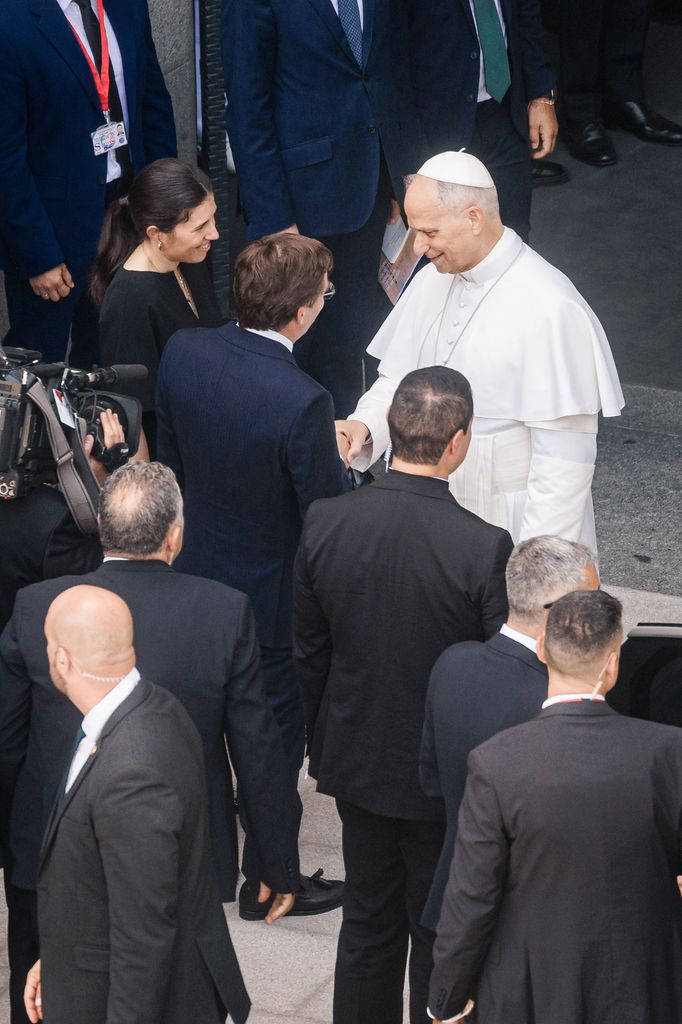 Teresa Urquijo en la misa del Papa León XIV en Cibeles, Madrid, 2026.