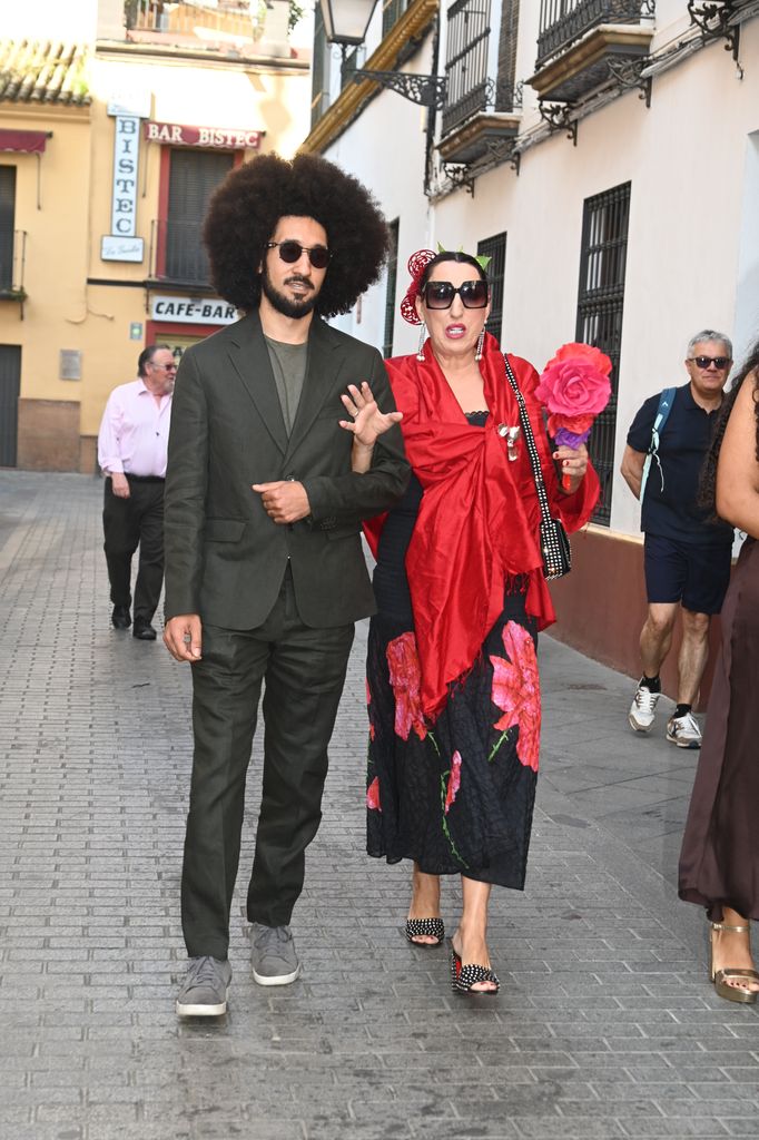La actriz con su hijo Gabriel