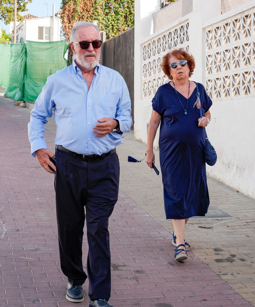 Rosa Villacastin durante el entierro de Carlos Goyanes