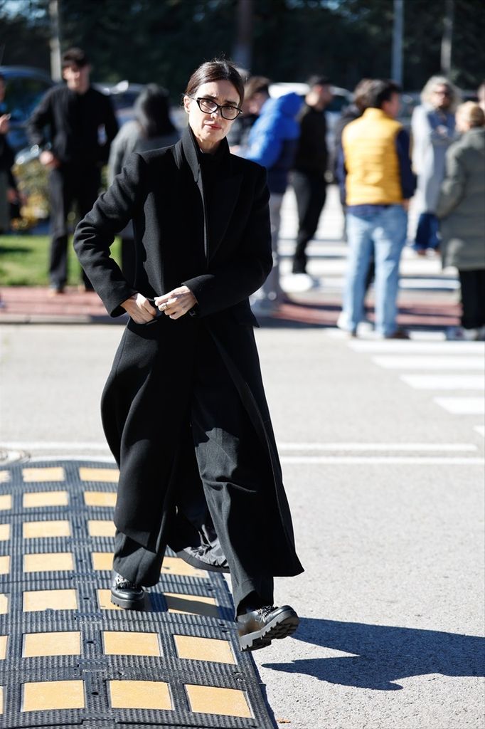 Paz Vega llegando al tanatorio madrileño 