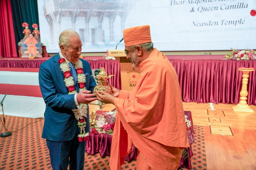 Carlos III del Reino Unido y Camila del Reino Unido en su visita a la India