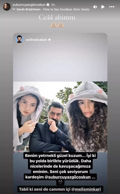 Celil Nalçakan, Akif en 'Hermanos', mandó un cariñoso mensaje de despedida a Su Burcu Yazgi Çoskum
