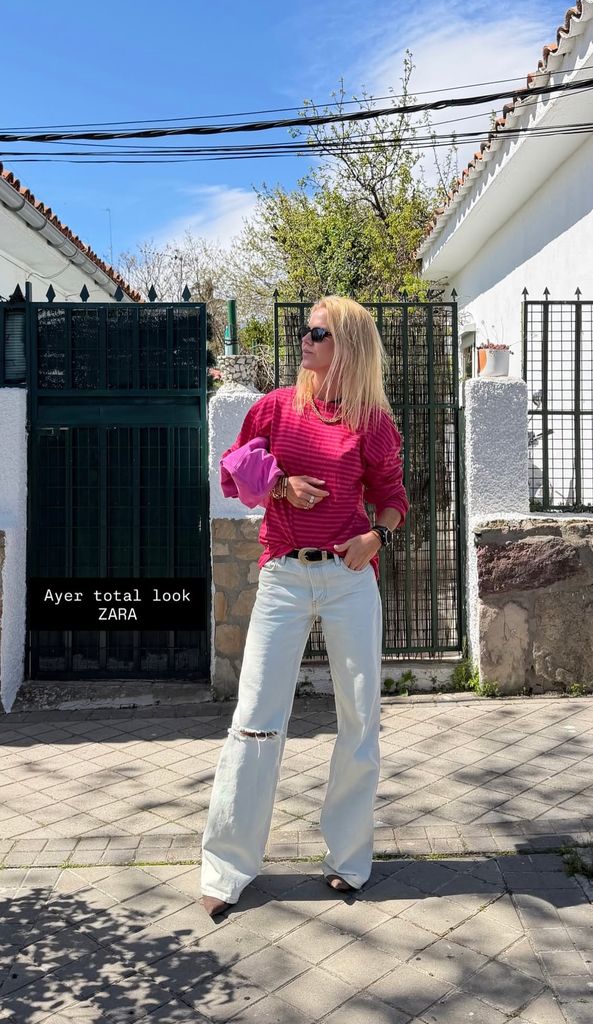 Amelia Bono con total look de Zara.