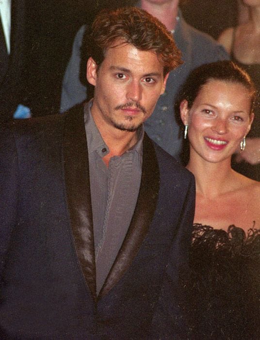 johnny depp y kate moss en Cannes 1998