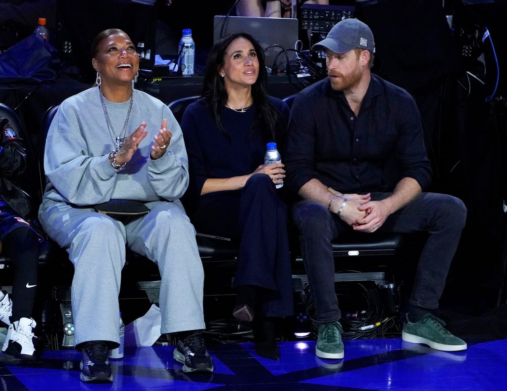 Harry y Meghan disfrutaron del All-Star Game 2026 de la NBA junto a Queen Latifah.