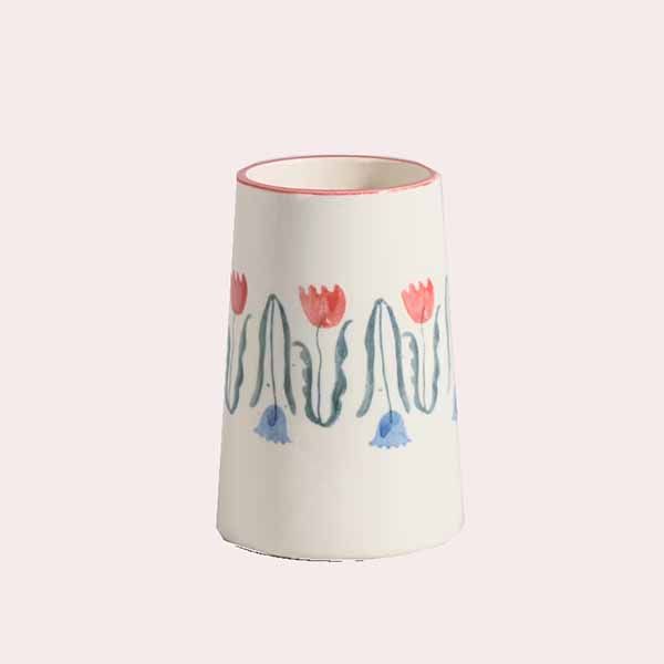 Salisbury Vaso de Cerámica Blanca con Flores Maisons du Monde
