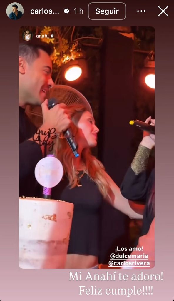 Anahí celebró también junto a Carlos Rivera