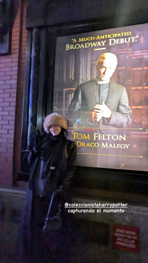 Oriana fue a Broadway a ver 'Harry Potter and the Cursed Child', con Tom Felton, el inolvidable Draco Malfoy. 