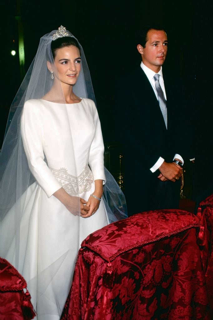 Maria Garcia de la Rasilla y de Gortazar y Konstantin de Bulgaria en su boda