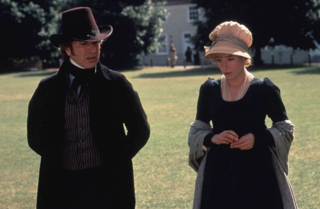 Emma Thompson y Alan Rickman, en una escena de 'Sentido y Sensibilidad'