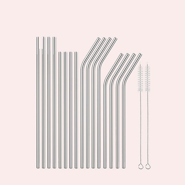 Euqvunn Set De 16 Pajitas Reutilizables
