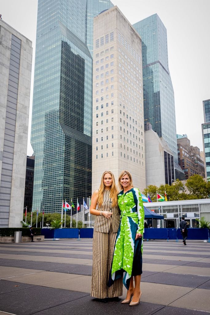 Máxima y Amalia de Holanda en la ONU en Nueva York 