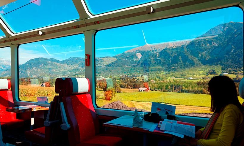 Tren panorámico en Suiza