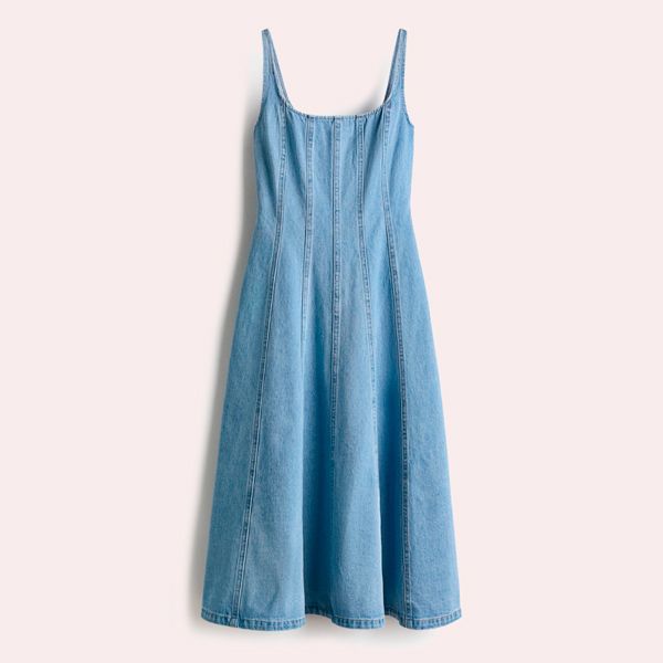 Vestido denim midi