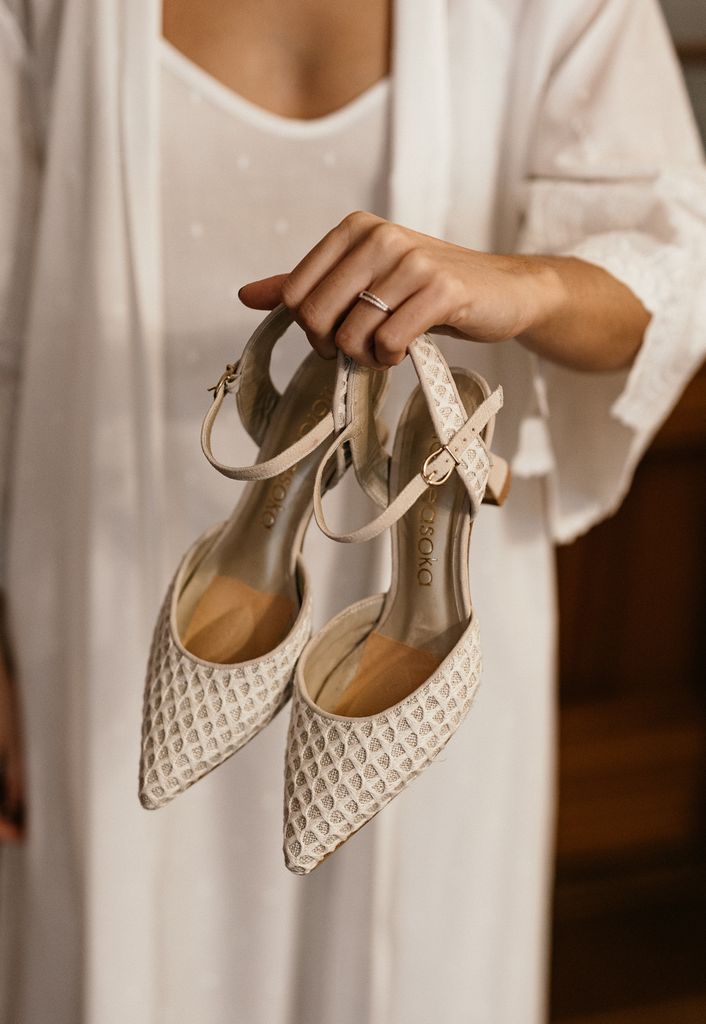 Zapatos de novia de invierno