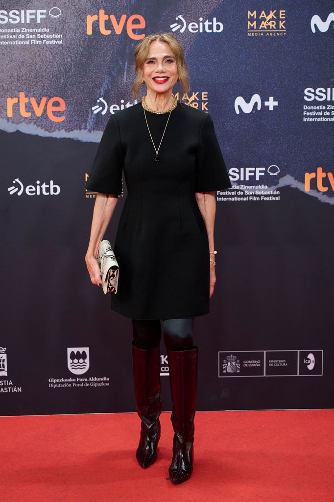 Lena Olin, en la proyección de The Housewife durante la 74ª edición del Festival Internacional de Cine de San Sebastián, en el Kursaal, el 19 de septiembre de 2026.