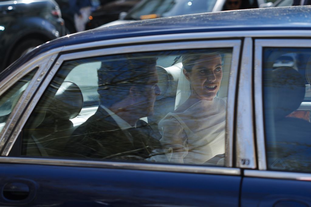 Luis Domecq y Myriam Gonzalez de camino a la Hacienda Torrequemada, donde se servirá la