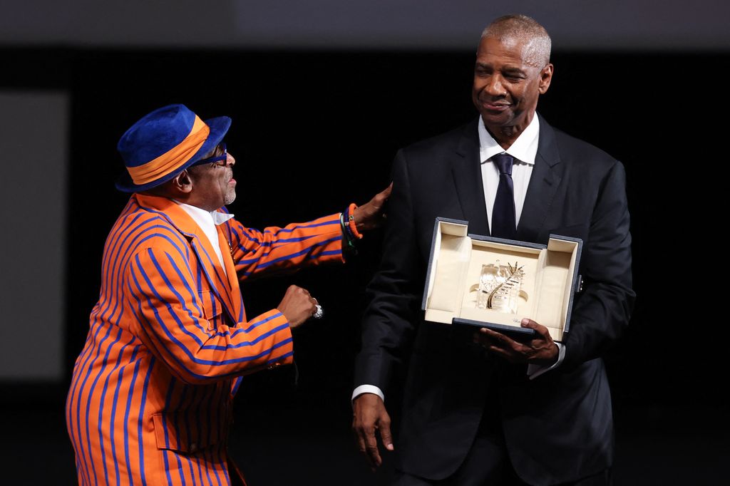 Denzel Washington recibió de manos de Spike Lee la Palma de Oro Honorífica, el máximo honor del Festival de Cine de Cannes.