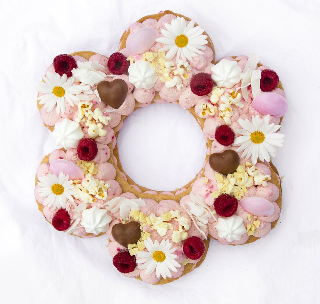 Flor de mascarpone rosa