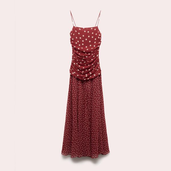 Tintoretto Vestido tirantes drapeado con cintura baja