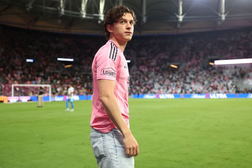 Tom Holland acudió al juego del Inter Miami CF y el Philadelphia Union en el Nu Stadium el 24 de mayo-