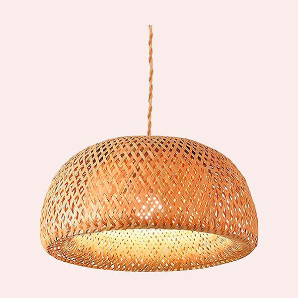 BARCELONA LED - Lámpara colgante de mimbre Hanna
