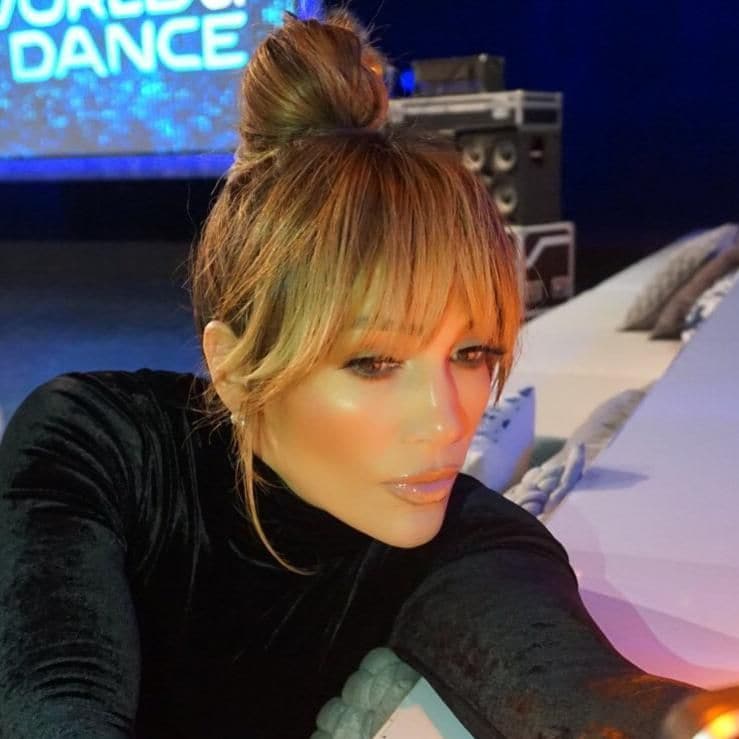 Jennifer Lopez con flequillo