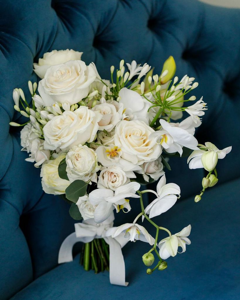 Ramos de novia blancos exóticos bouquet