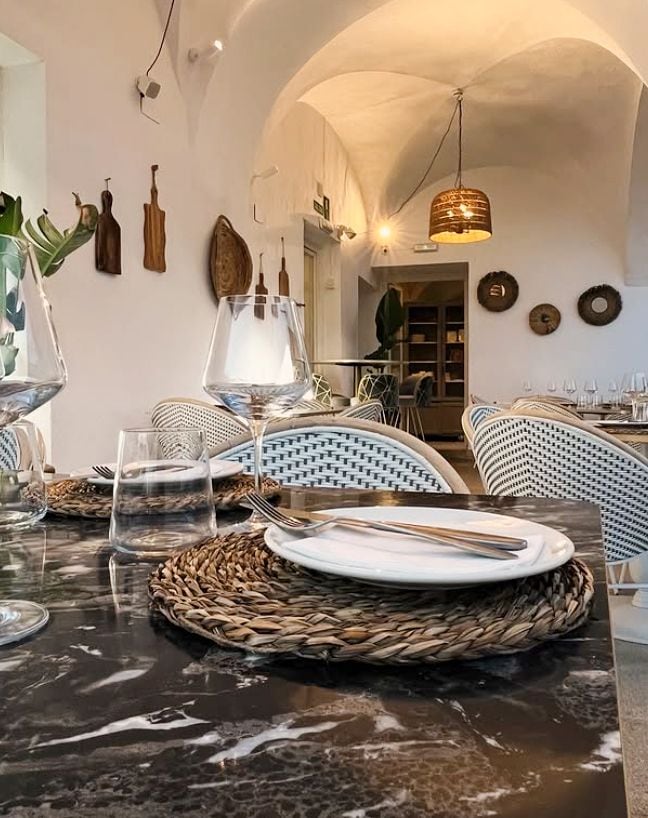 Comedor del restaurante 'Pan de Huerta' en cuya carta de postres no falta esta rica tarta