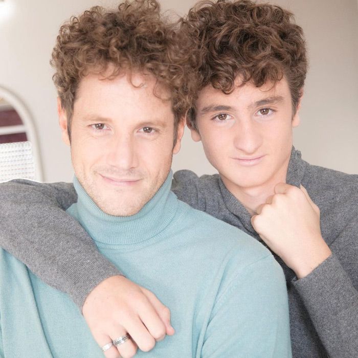Daniel Diges con su hijo Galileo