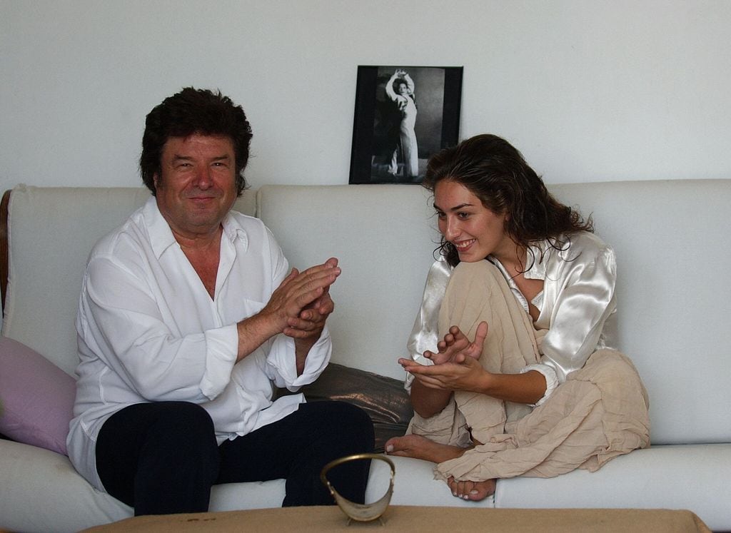 Enrique Morente junto a su hija, Estrella Morente en agosto de 2003