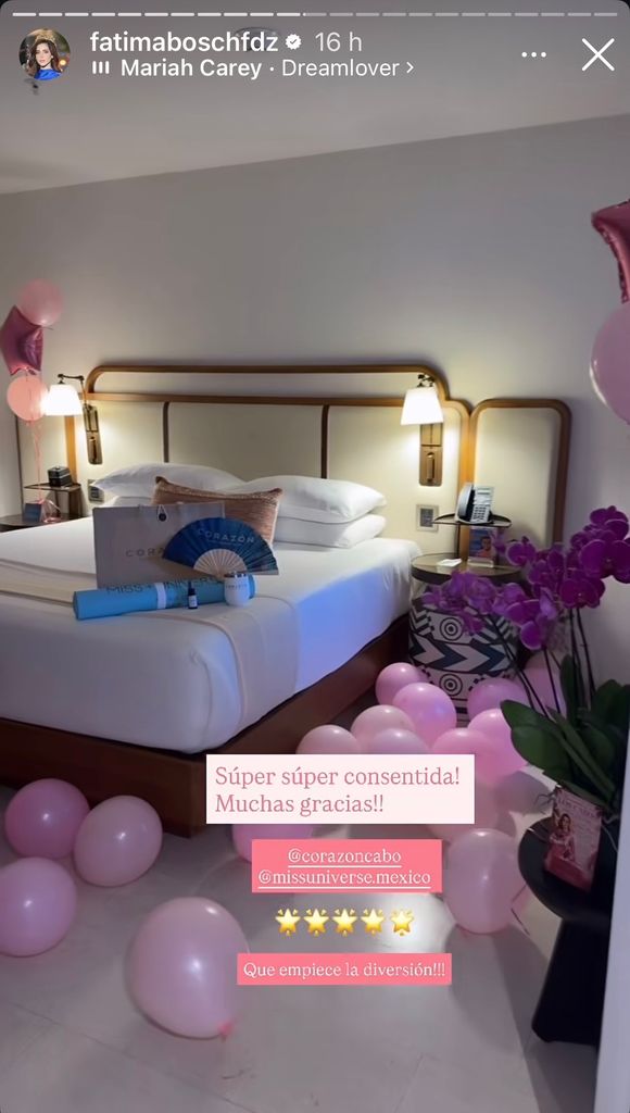 Así fue el bello recibimiento de la reina de belleza en el hotel sede en Los Cabos.